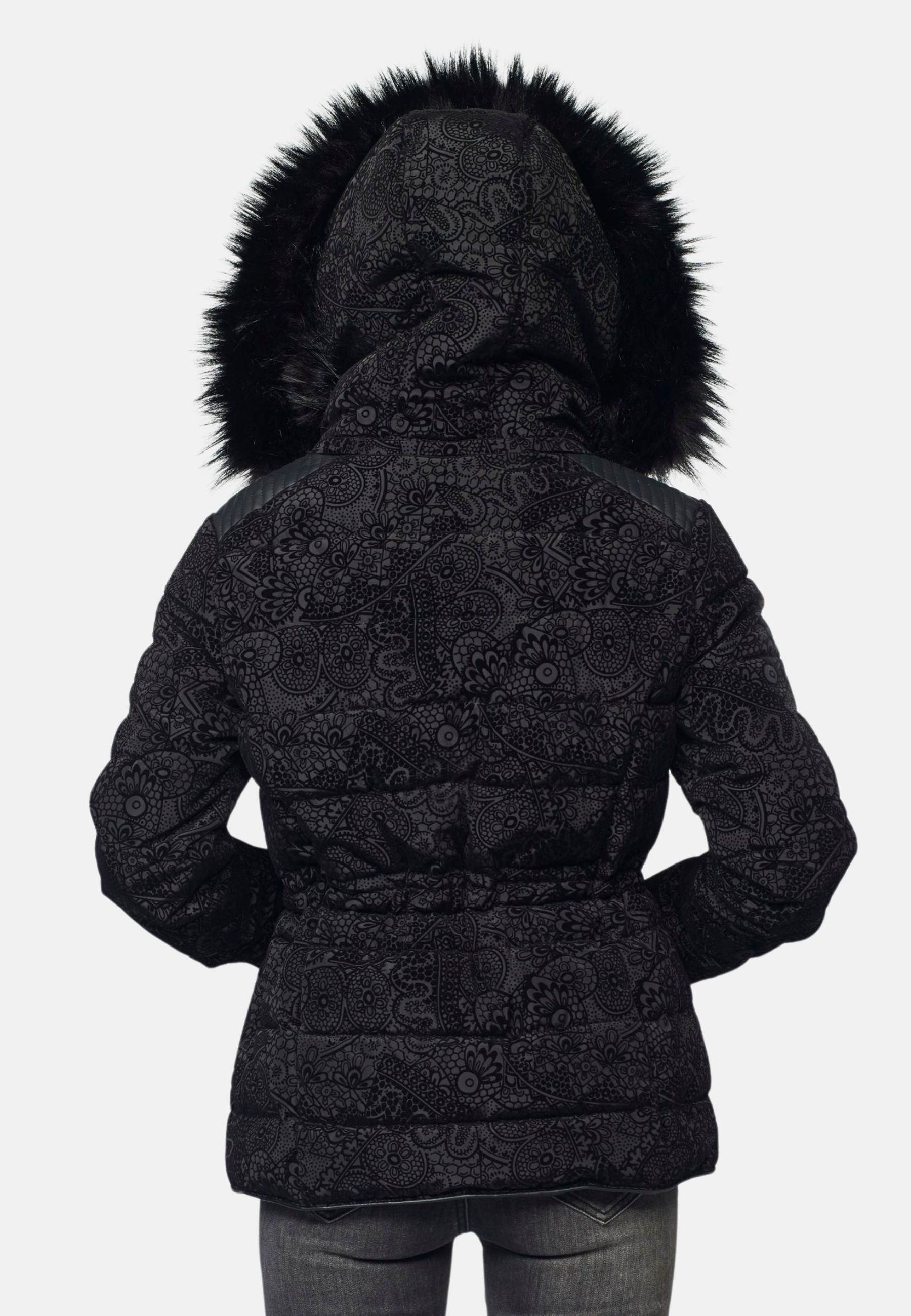 Chaqueta Cazadora Acolchada Mujer Estampado Flock – Koroshi 2022JA60