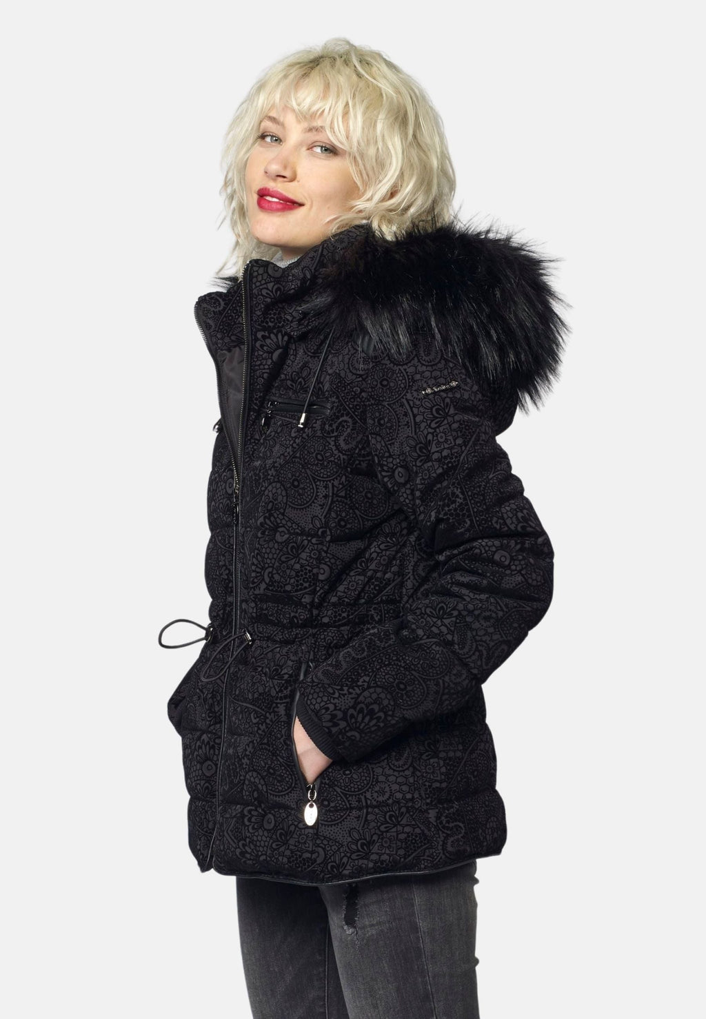 Chaqueta Cazadora Acolchada Mujer Estampado Flock – Koroshi 2022JA60