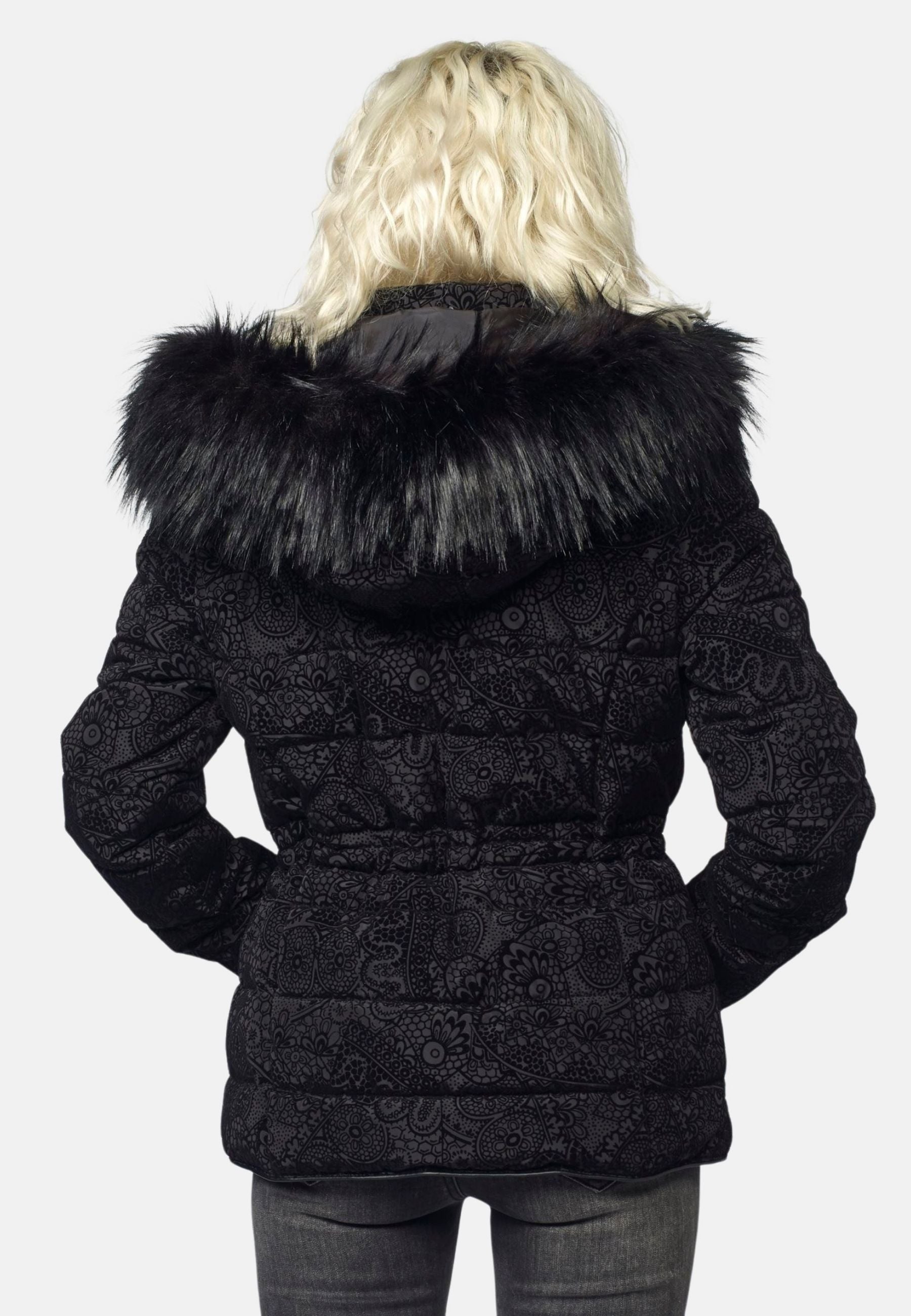 Chaqueta Cazadora Acolchada Mujer Estampado Flock – Koroshi 2022JA60
