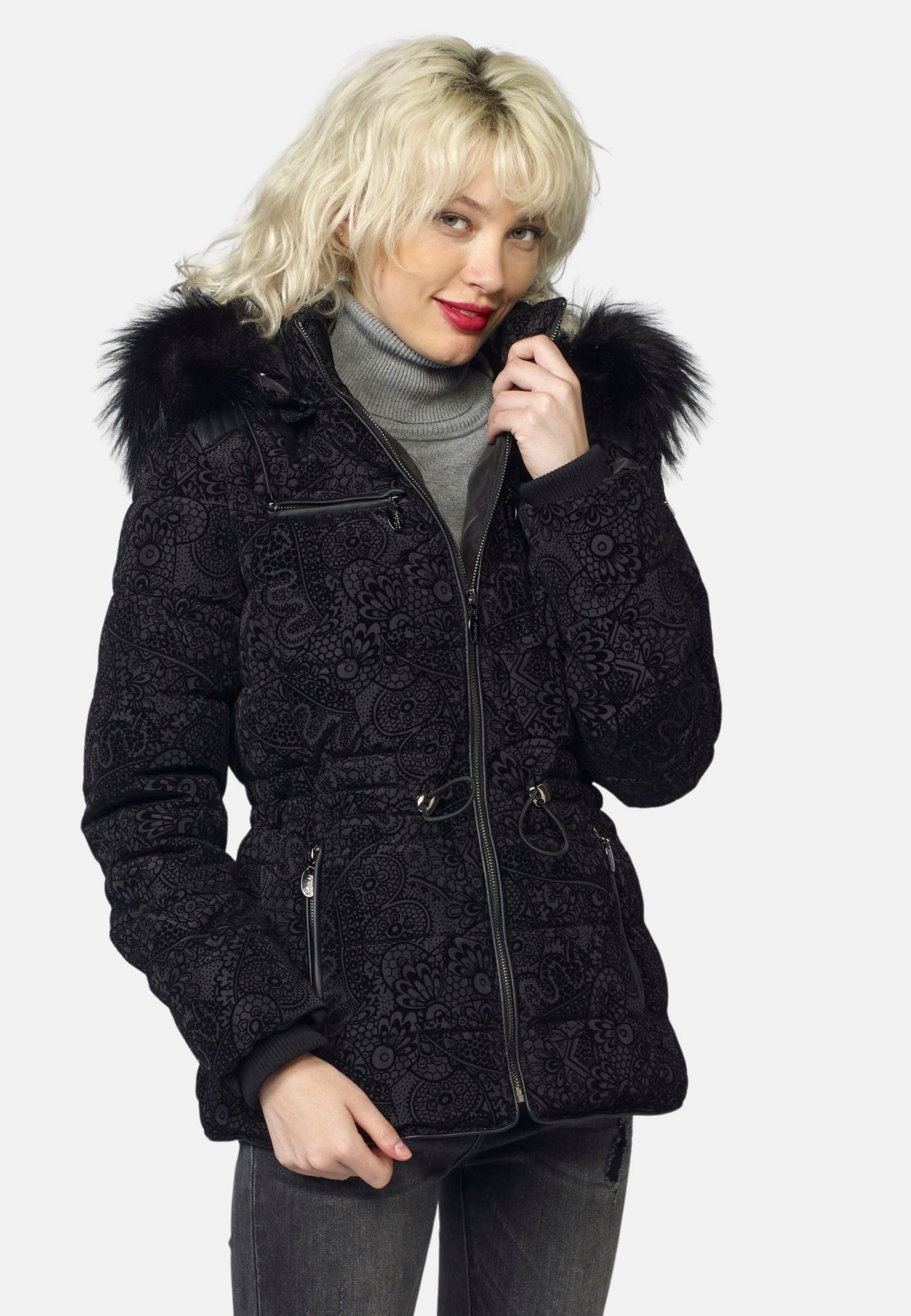 Chaqueta Cazadora Acolchada Mujer Estampado Flock – Koroshi 2022JA60