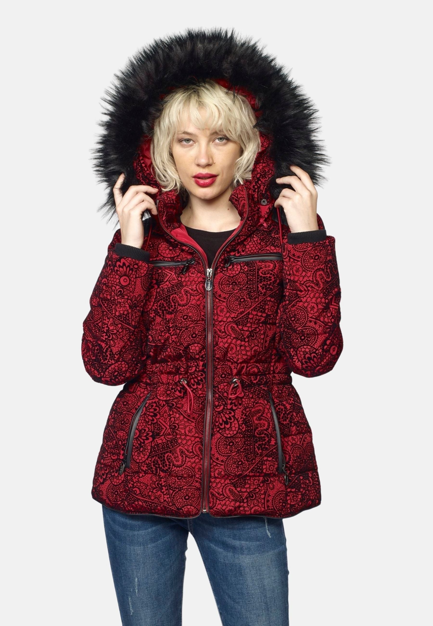 Chaqueta Cazadora Acolchada Mujer Estampado Flock – Koroshi 2022JA60