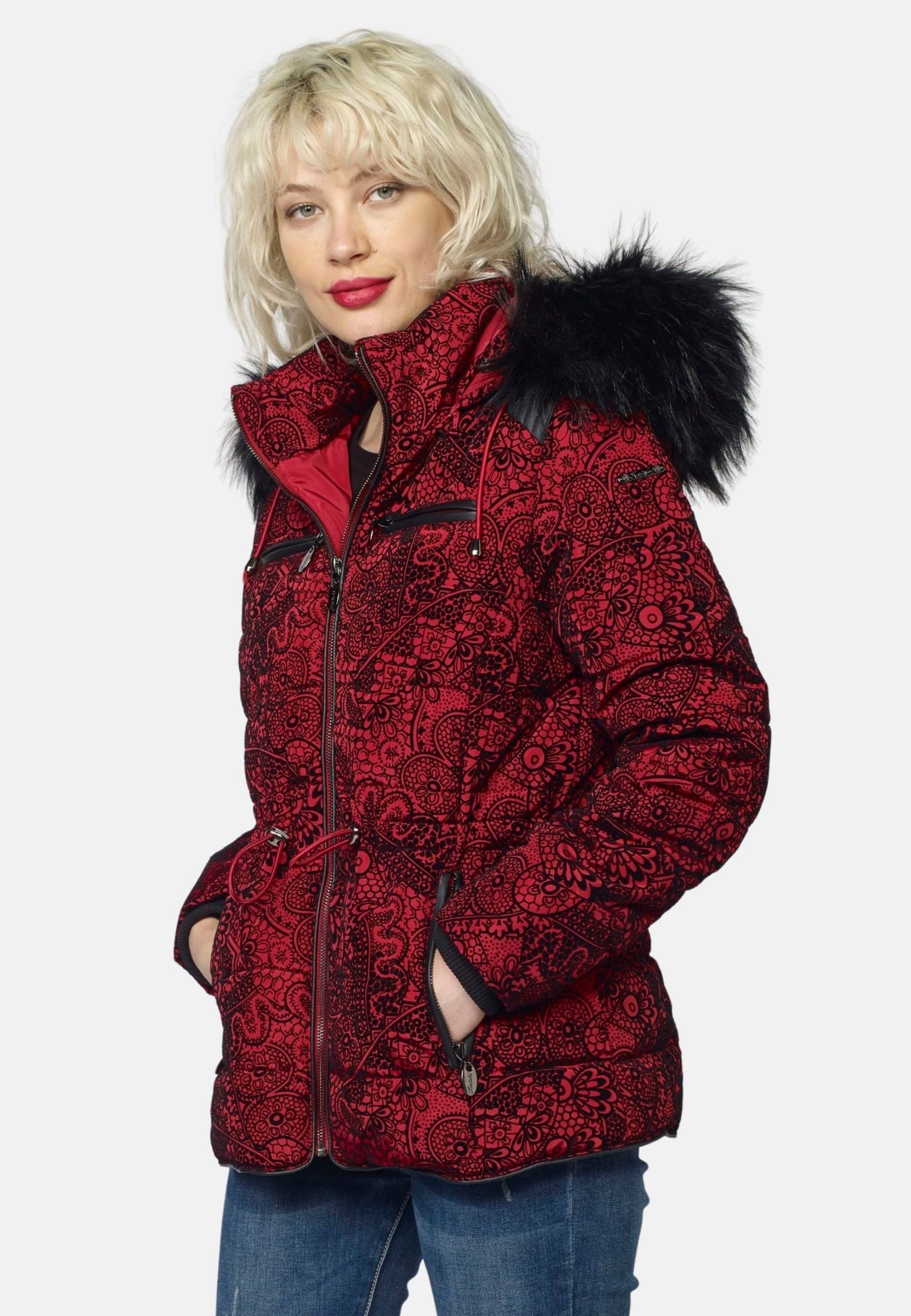 Chaqueta Cazadora Acolchada Mujer Estampado Flock – Koroshi 2022JA60