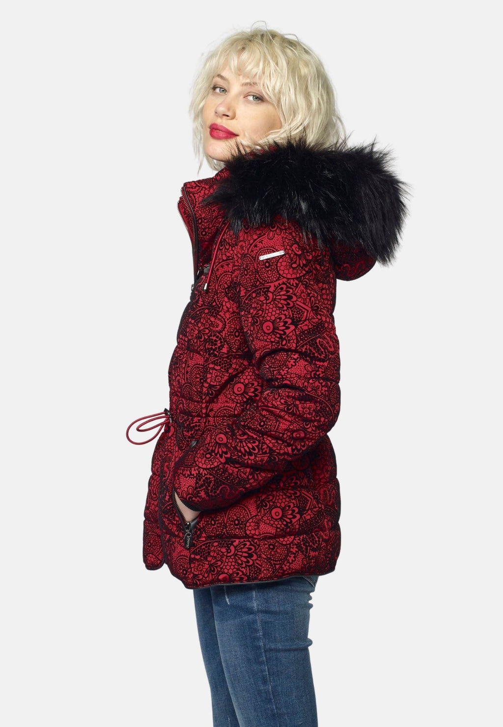 Chaqueta Cazadora Acolchada Mujer Estampado Flock – Koroshi 2022JA60