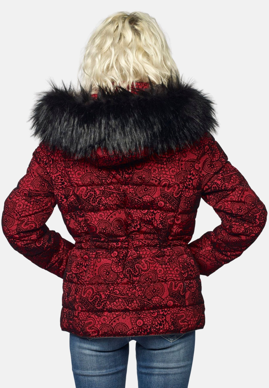 Chaqueta Cazadora Acolchada Mujer Estampado Flock – Koroshi 2022JA60