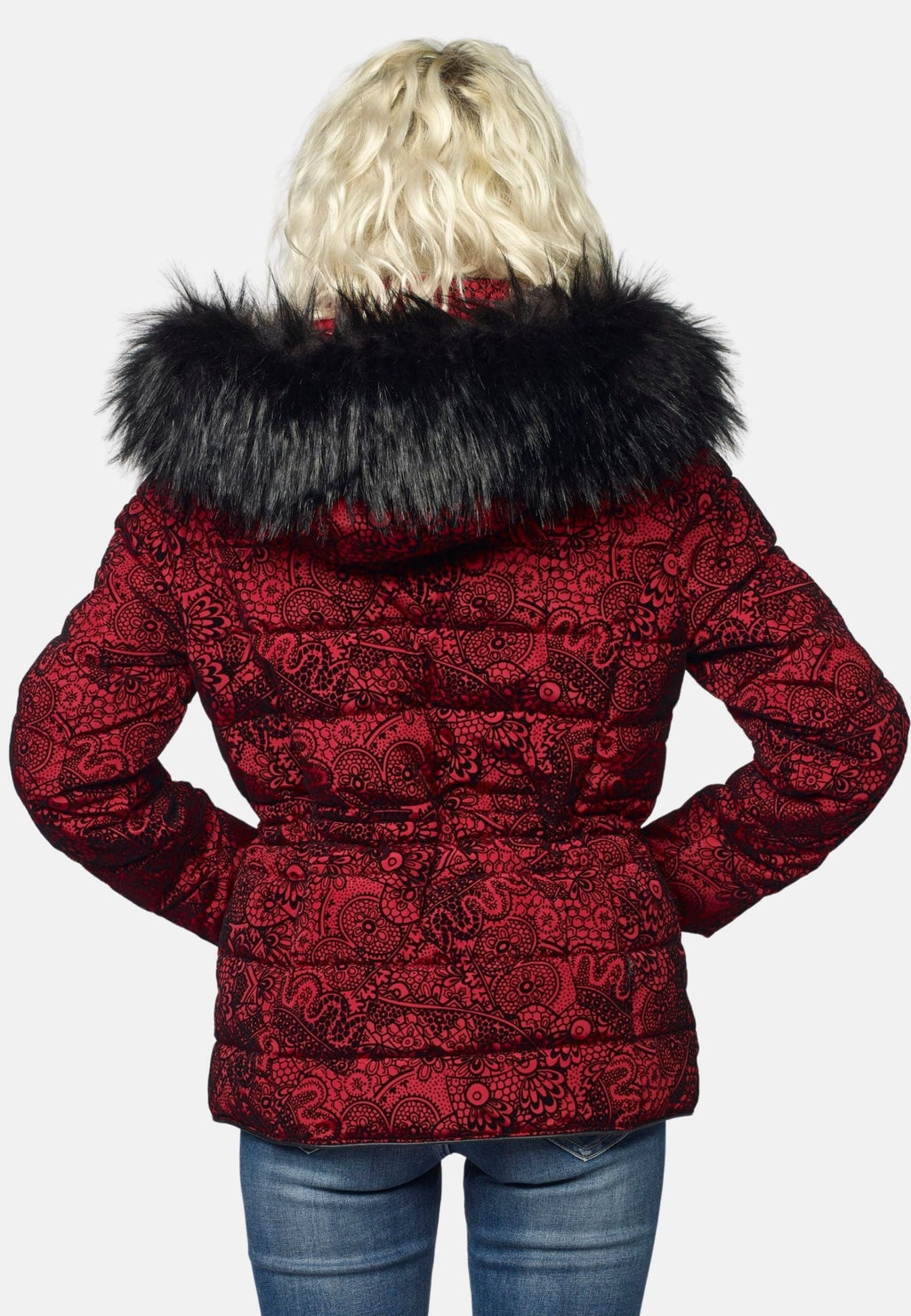 Chaqueta Cazadora Acolchada Mujer Estampado Flock – Koroshi 2022JA60