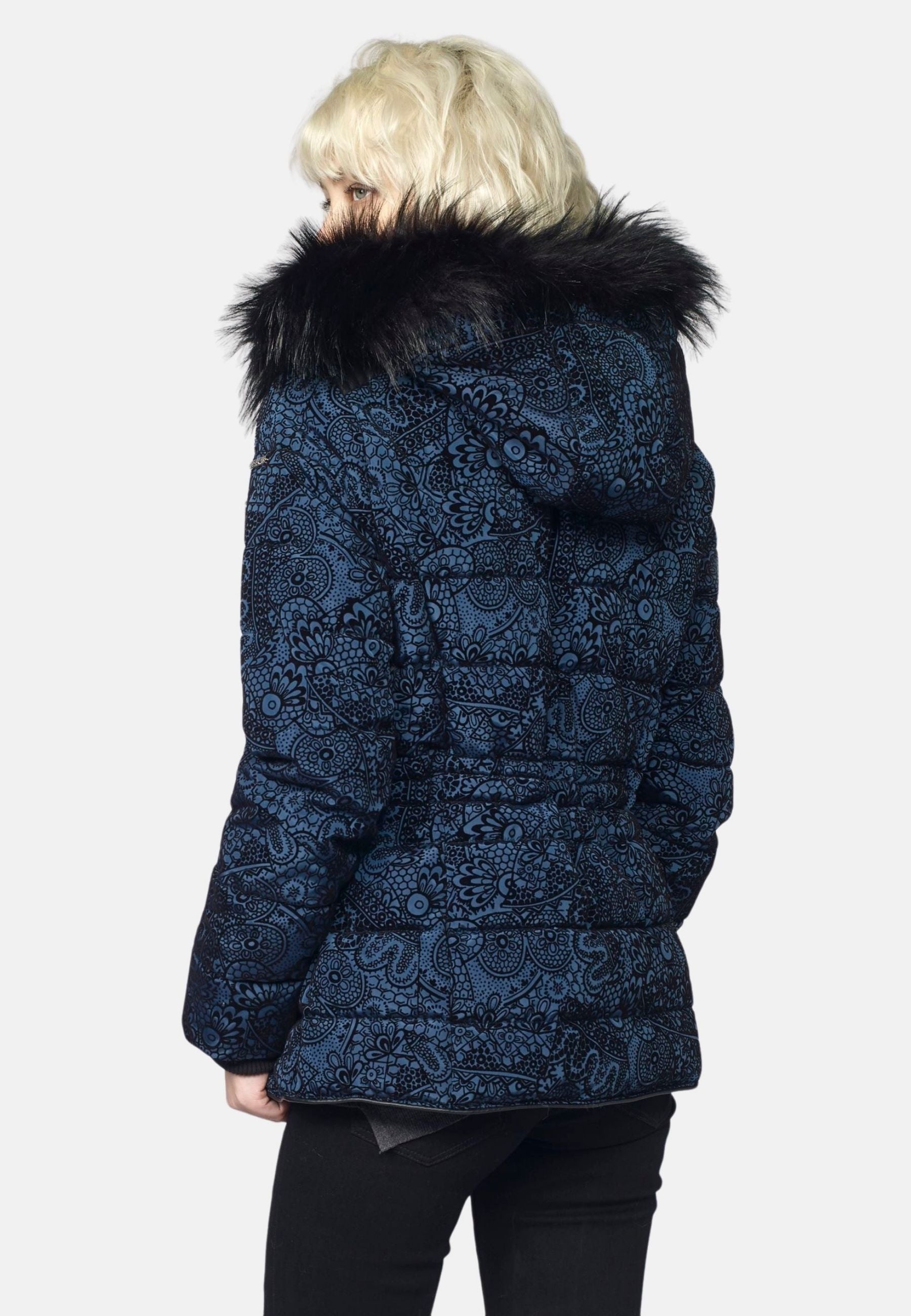 Chaqueta Cazadora Acolchada Mujer Estampado Flock – Koroshi 2022JA60