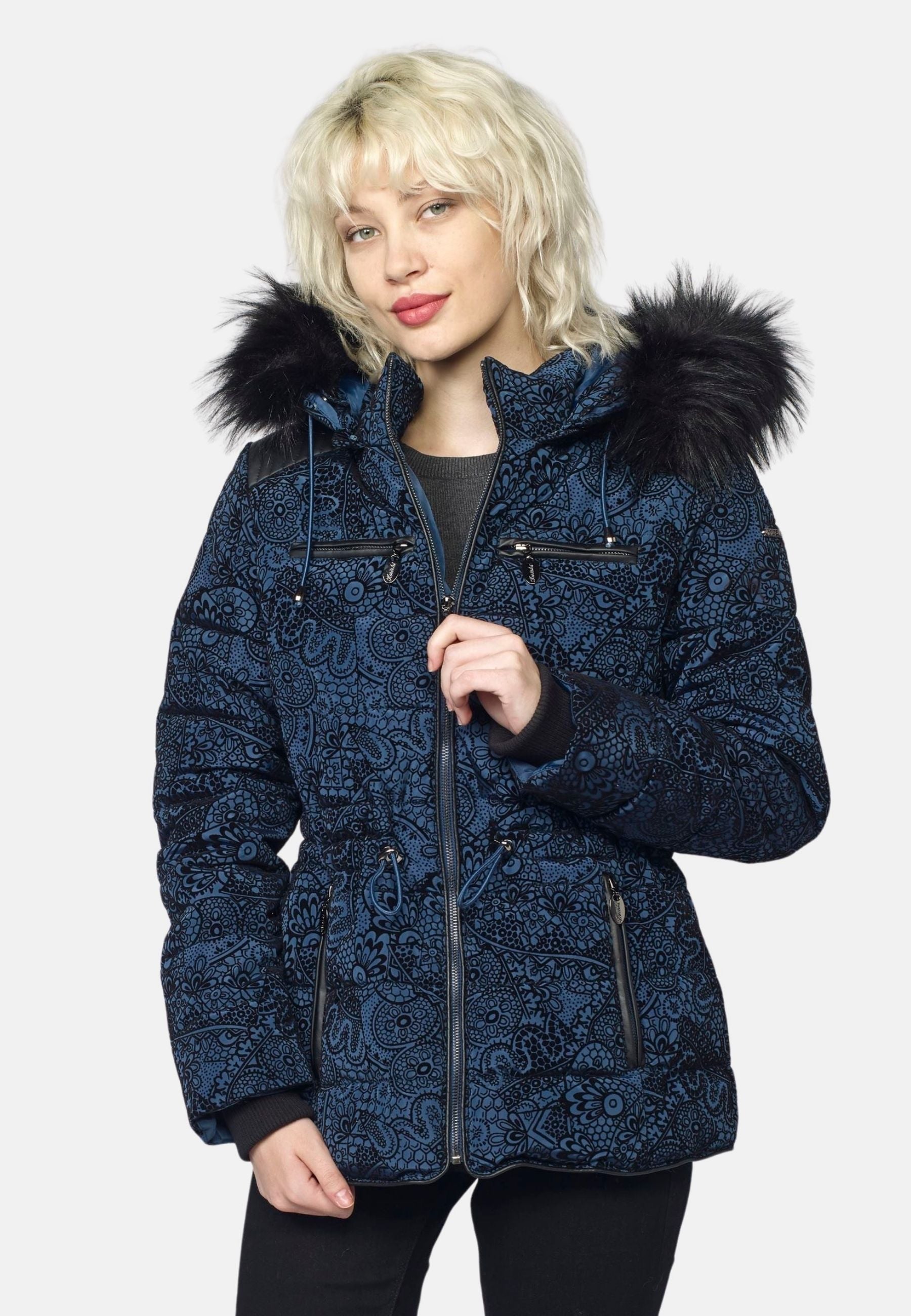 Chaqueta Cazadora Acolchada Mujer Estampado Flock – Koroshi 2022JA60