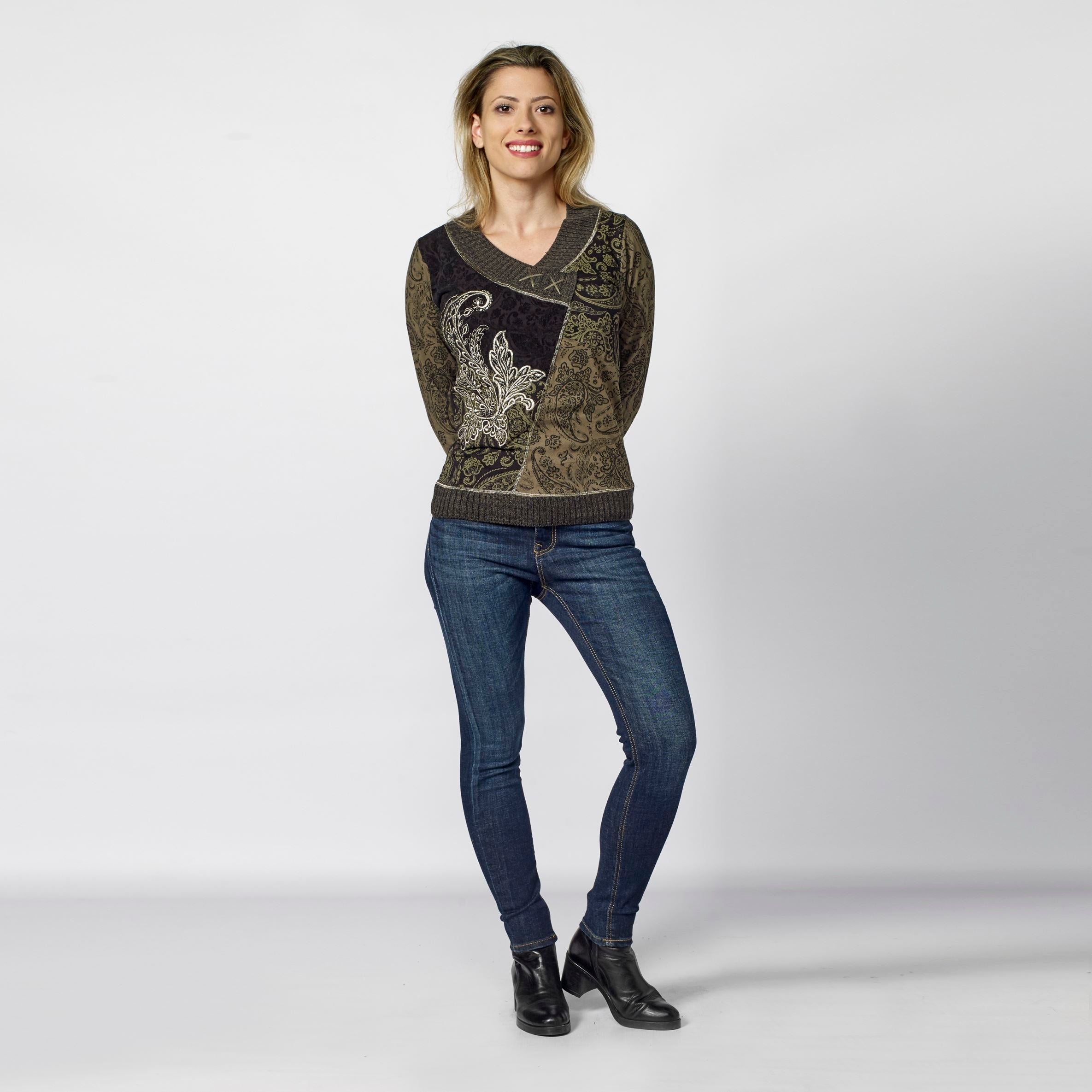 Camiseta Manga Larga Mujer Estampado Foil y Flock – Koroshi 2022ML35