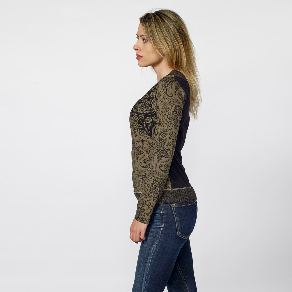 Camiseta Manga Larga Mujer Estampado Foil y Flock – Koroshi 2022ML35