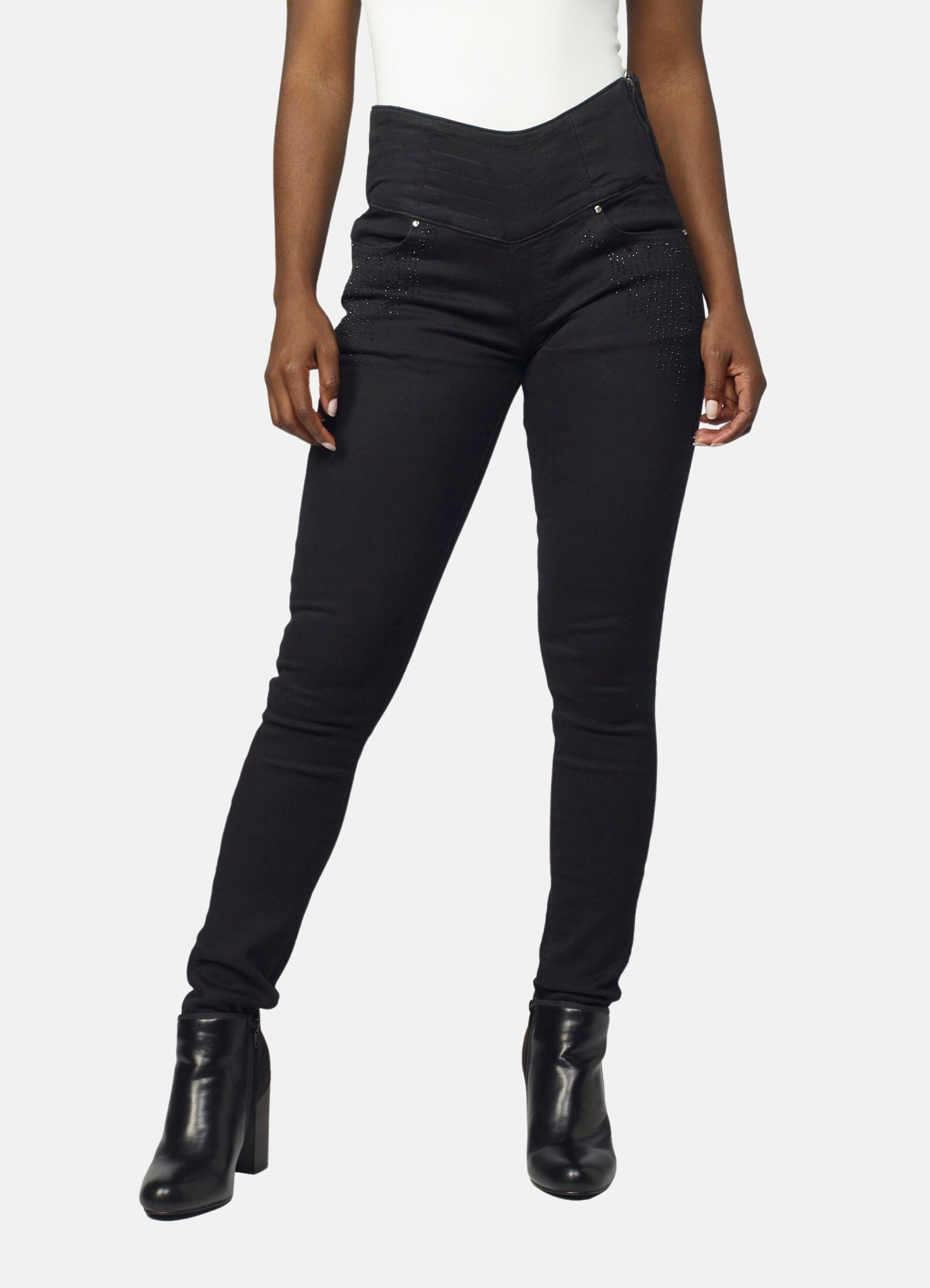 Pantalón Push Up Slim Mujer Aplicaciones Cristal – Koroshi 2022PT23