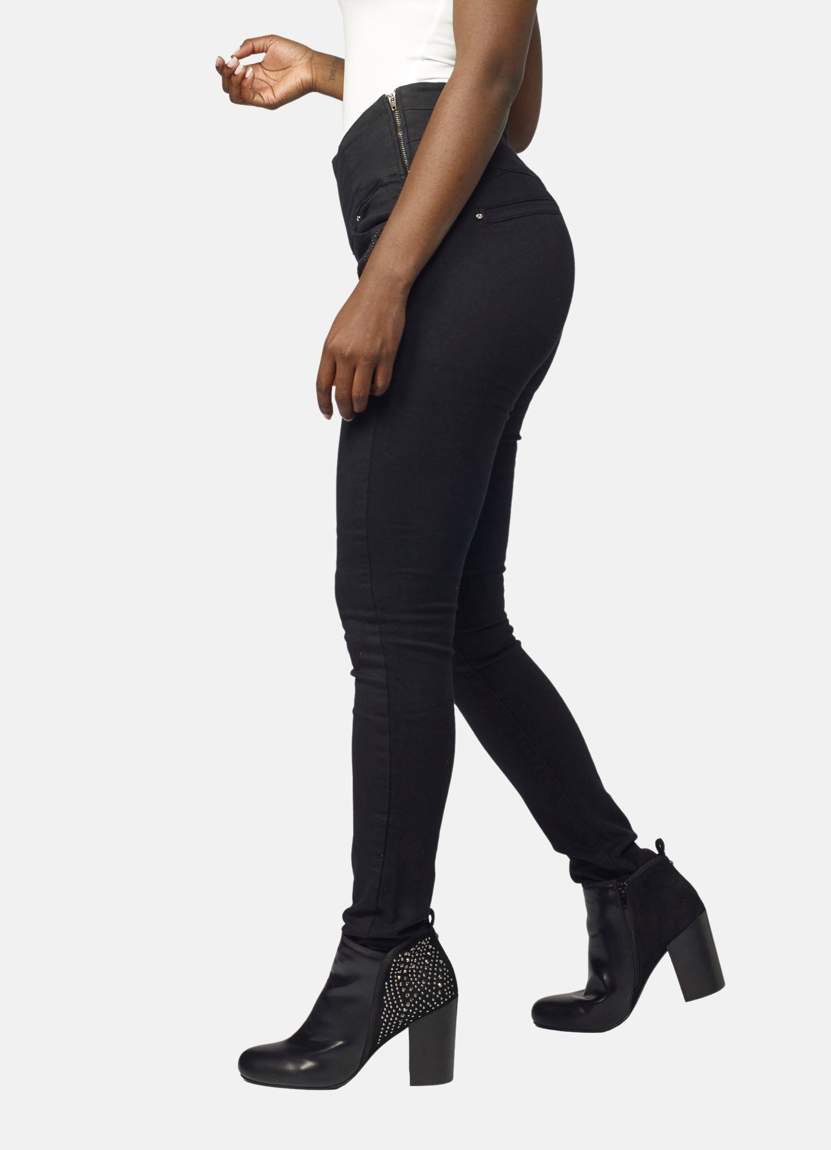 Pantalón Push Up Slim Mujer Aplicaciones Cristal – Koroshi 2022PT23
