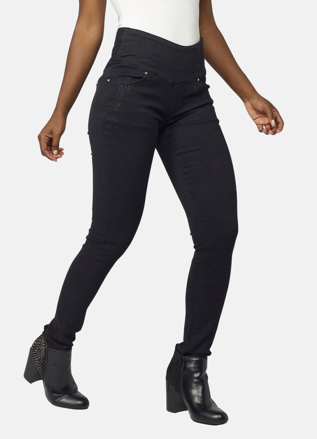 Pantalón Push Up Slim Mujer Aplicaciones Cristal – Koroshi 2022PT23