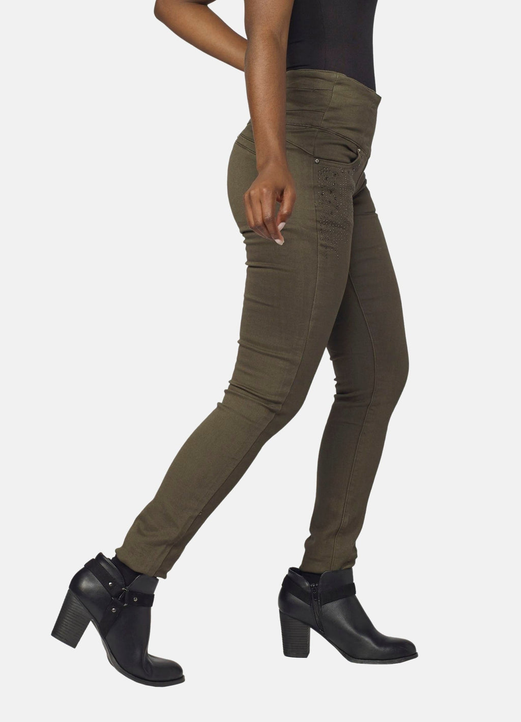 Pantalón Push Up Slim Mujer Aplicaciones Cristal – Koroshi 2022PT23