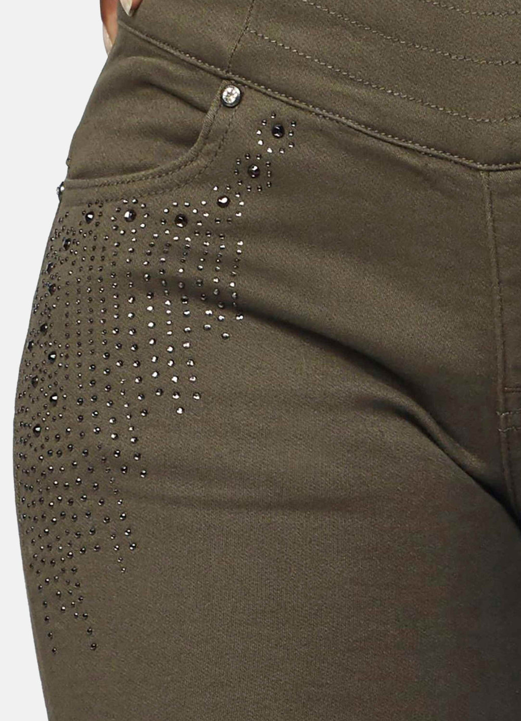 Pantalón Push Up Slim Mujer Aplicaciones Cristal – Koroshi 2022PT23