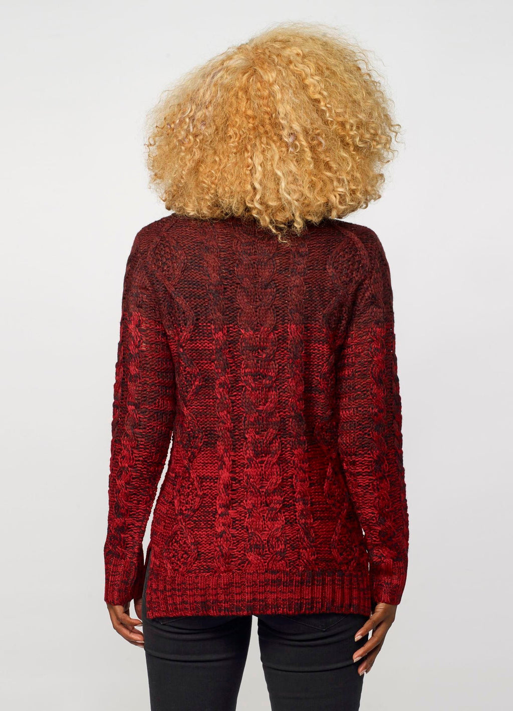Jersey de Punto Degradado Mujer Cuello Vuelto con Lurex – Koroshi 2022TR30