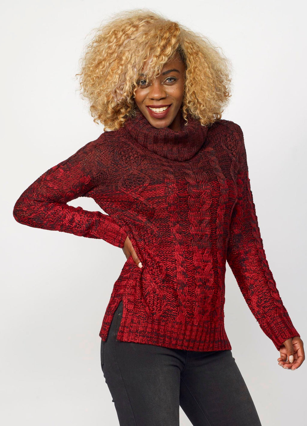 Jersey de Punto Degradado Mujer Cuello Vuelto con Lurex – Koroshi 2022TR30