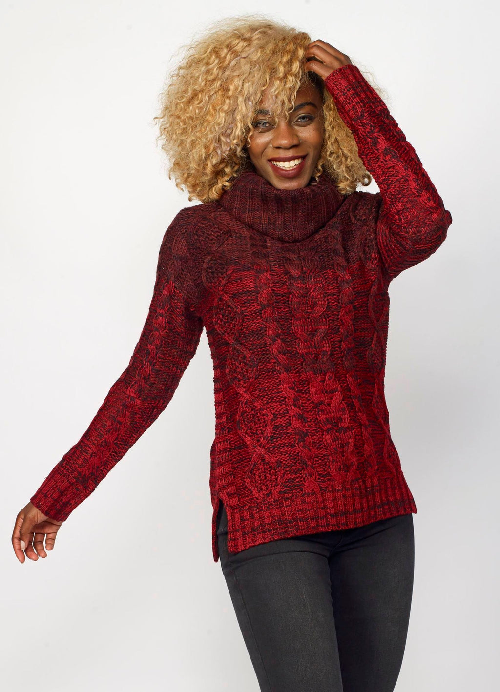 Jersey de Punto Degradado Mujer Cuello Vuelto con Lurex – Koroshi 2022TR30