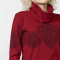 Jersey de Punto Fino Mujer Estampado Cachemir – Koroshi Granate