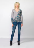 Jersey de Punto Mujer Estampado Floral – Koroshi 2022TR45