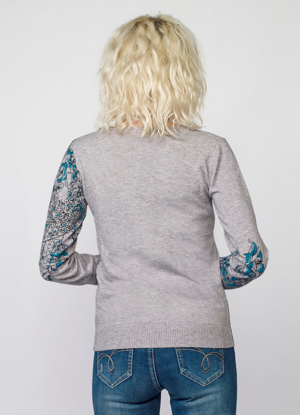 Jersey de Punto Mujer Estampado Floral – Koroshi 2022TR45