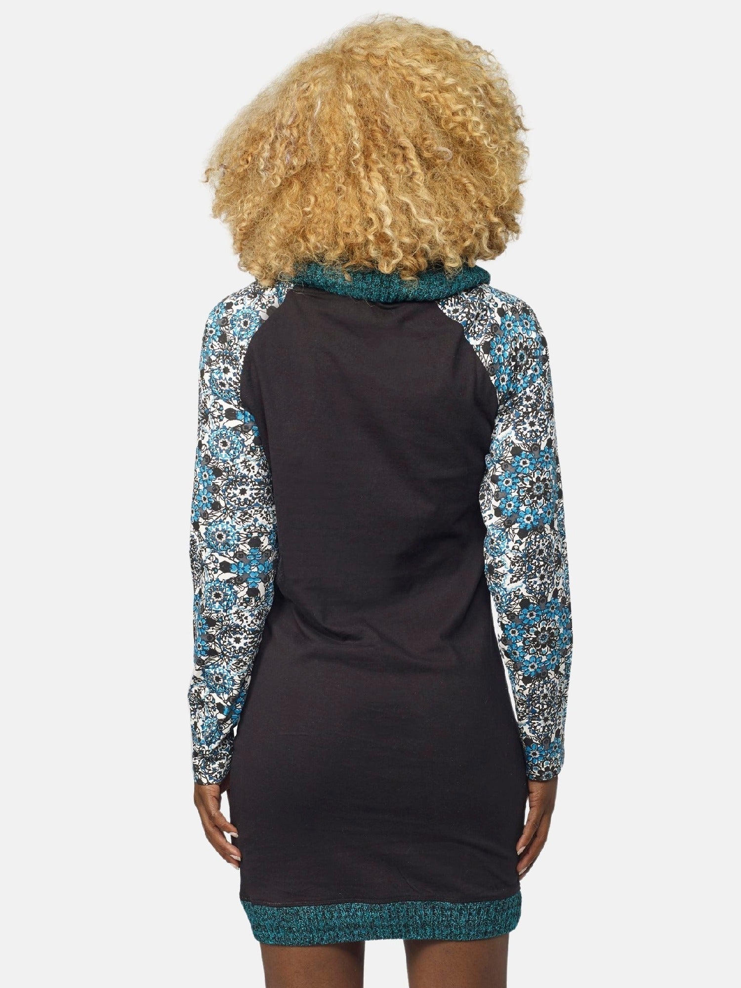 Vestido Mujer Cuello Vuelto Estampado Flock – Koroshi 2022VS03