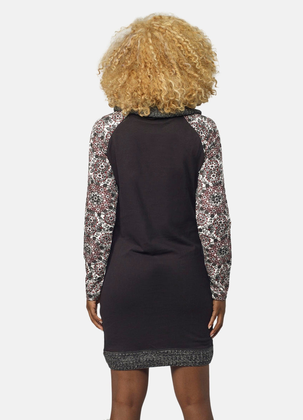 Vestido Mujer Cuello Vuelto Estampado Flock – Koroshi 2022VS03