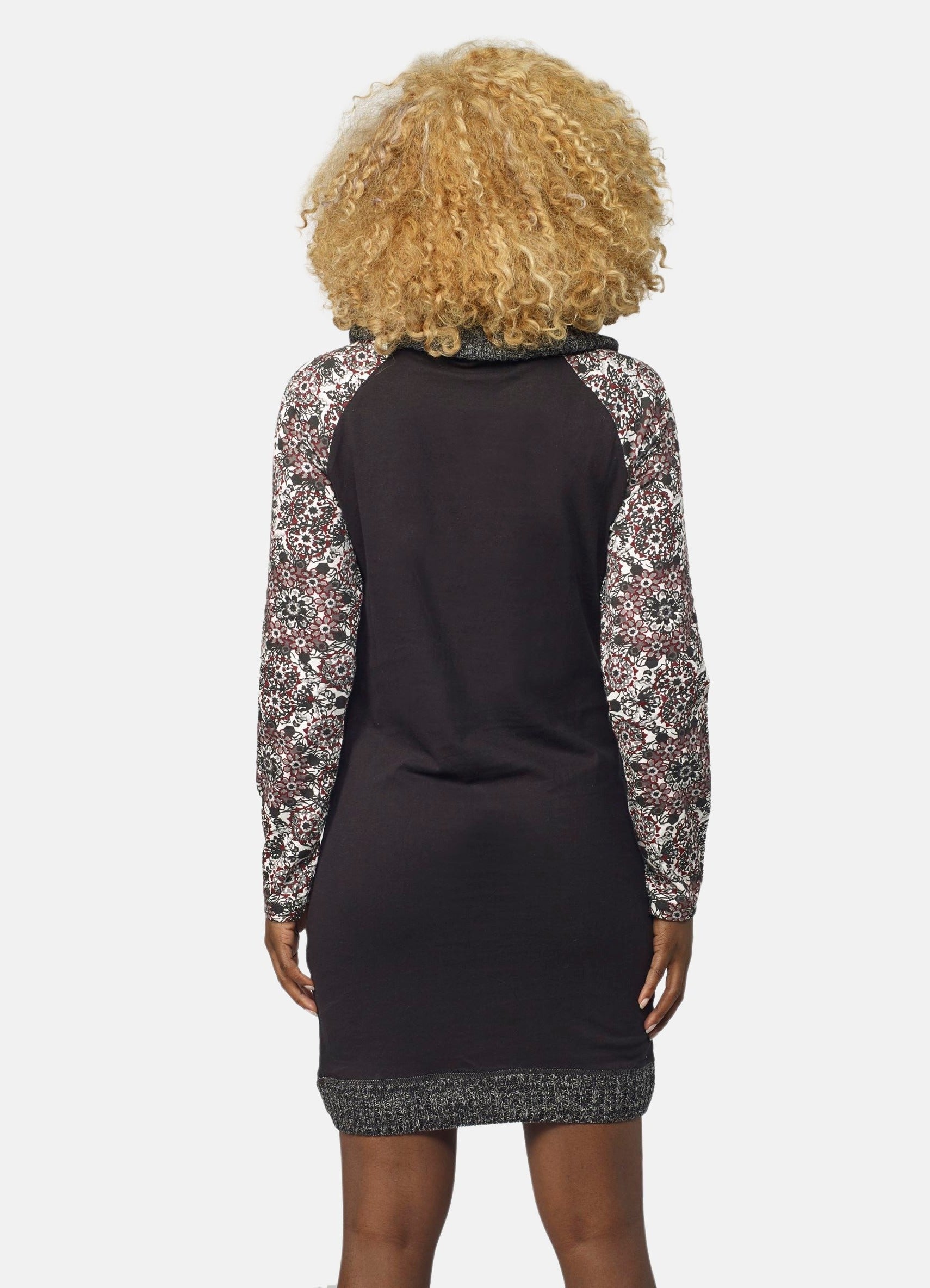 Vestido Mujer Cuello Vuelto Estampado Flock – Koroshi 2022VS03