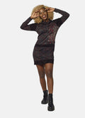 Vestido Mujer Flock Mandalas con Bordado Floral – Koroshi Negro