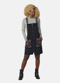 Pichi Micropana con Bolsillos Bordados Mujer – Koroshi Negro