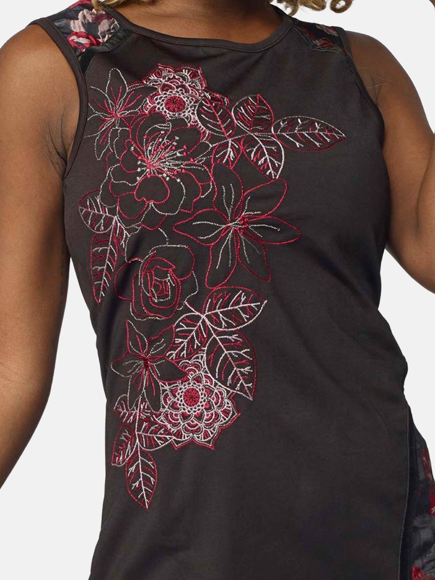 Vestido Recto Bordado Lurex Mujer – Koroshi Negro