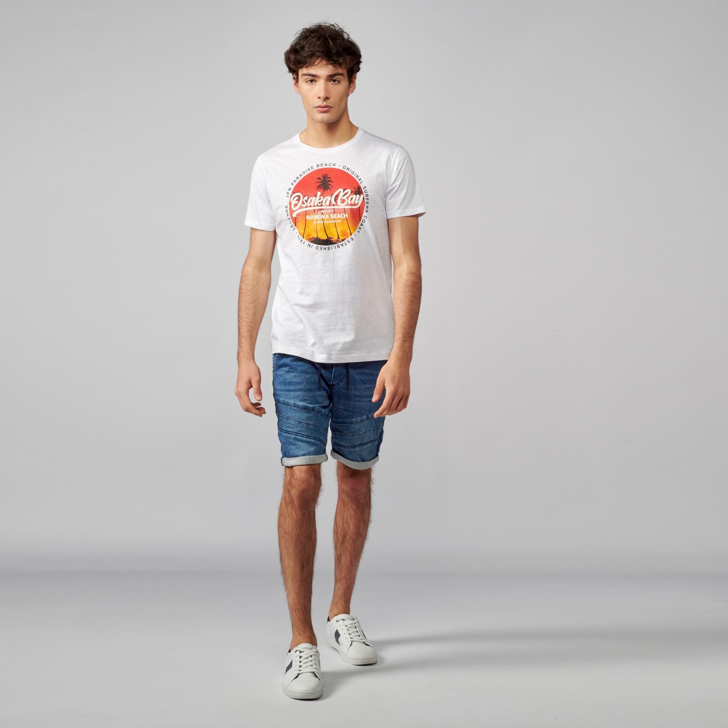 Camiseta Hombre Estampado Tropical Osaka Bay – Koroshi 2111MC27