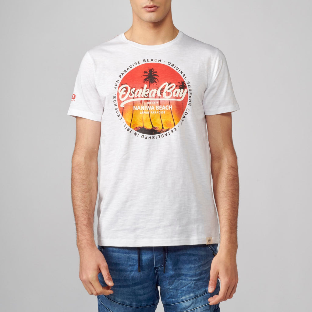 Camiseta Hombre Estampado Tropical Osaka Bay – Koroshi 2111MC27