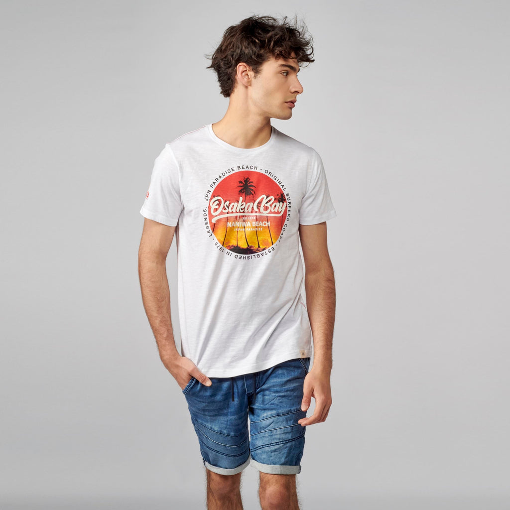 Camiseta Hombre Estampado Tropical Osaka Bay – Koroshi 2111MC27