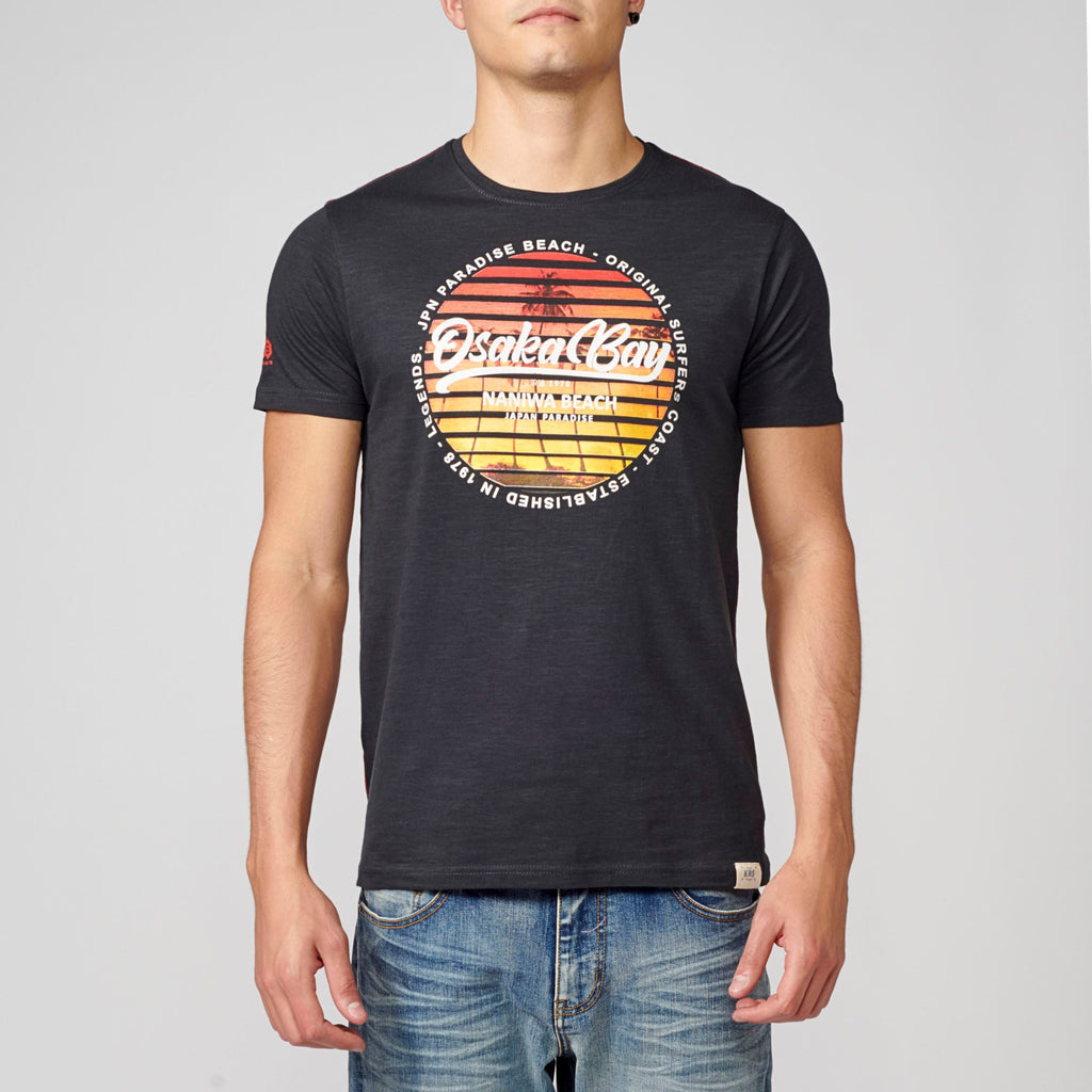 Camiseta Hombre Estampado Tropical Osaka Bay – Koroshi 2111MC27