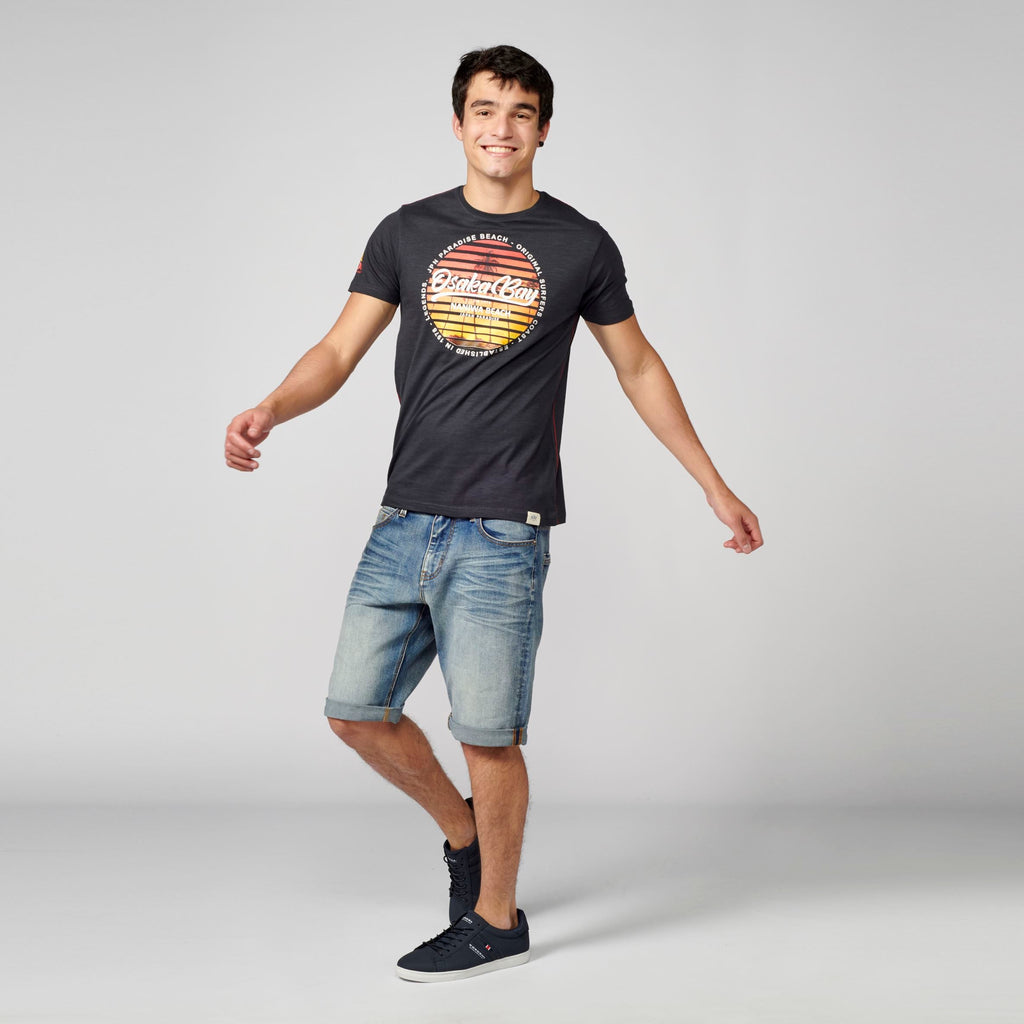 Camiseta Hombre Estampado Tropical Osaka Bay – Koroshi 2111MC27