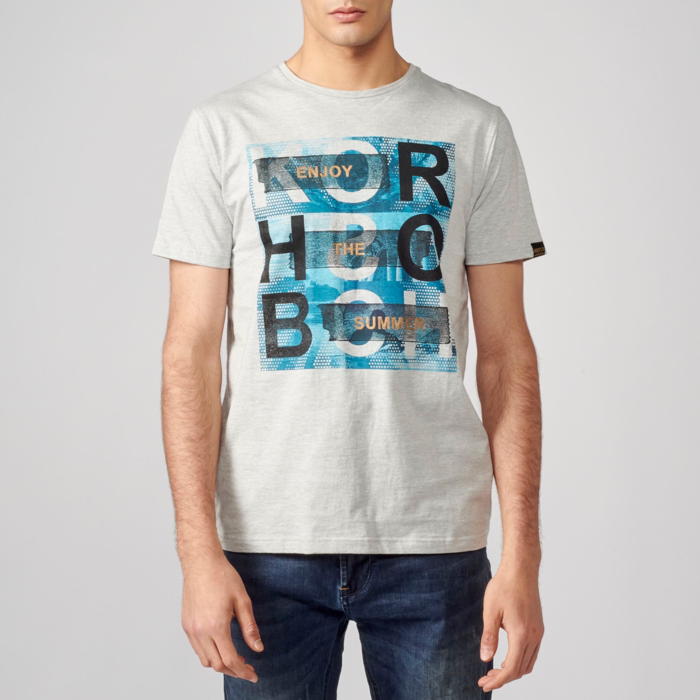 Camiseta Manga Corta Hombre Estampado Gráfico – Koroshi 2111MC28