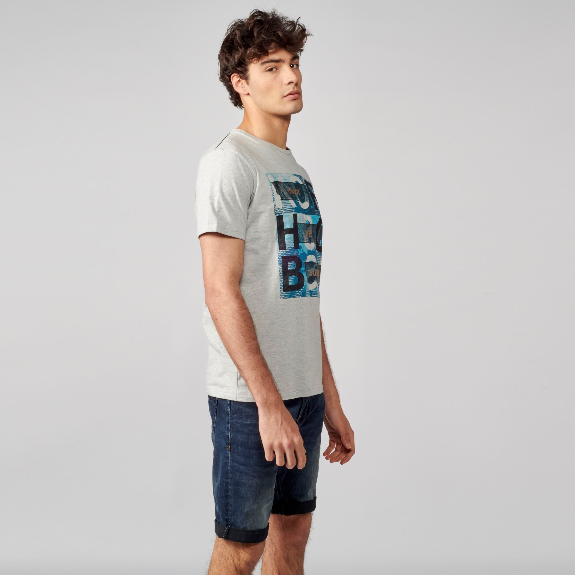 Camiseta Manga Corta Hombre Estampado Gráfico – Koroshi 2111MC28