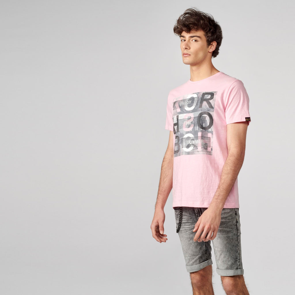 Camiseta Manga Corta Hombre Estampado Gráfico – Koroshi 2111MC28