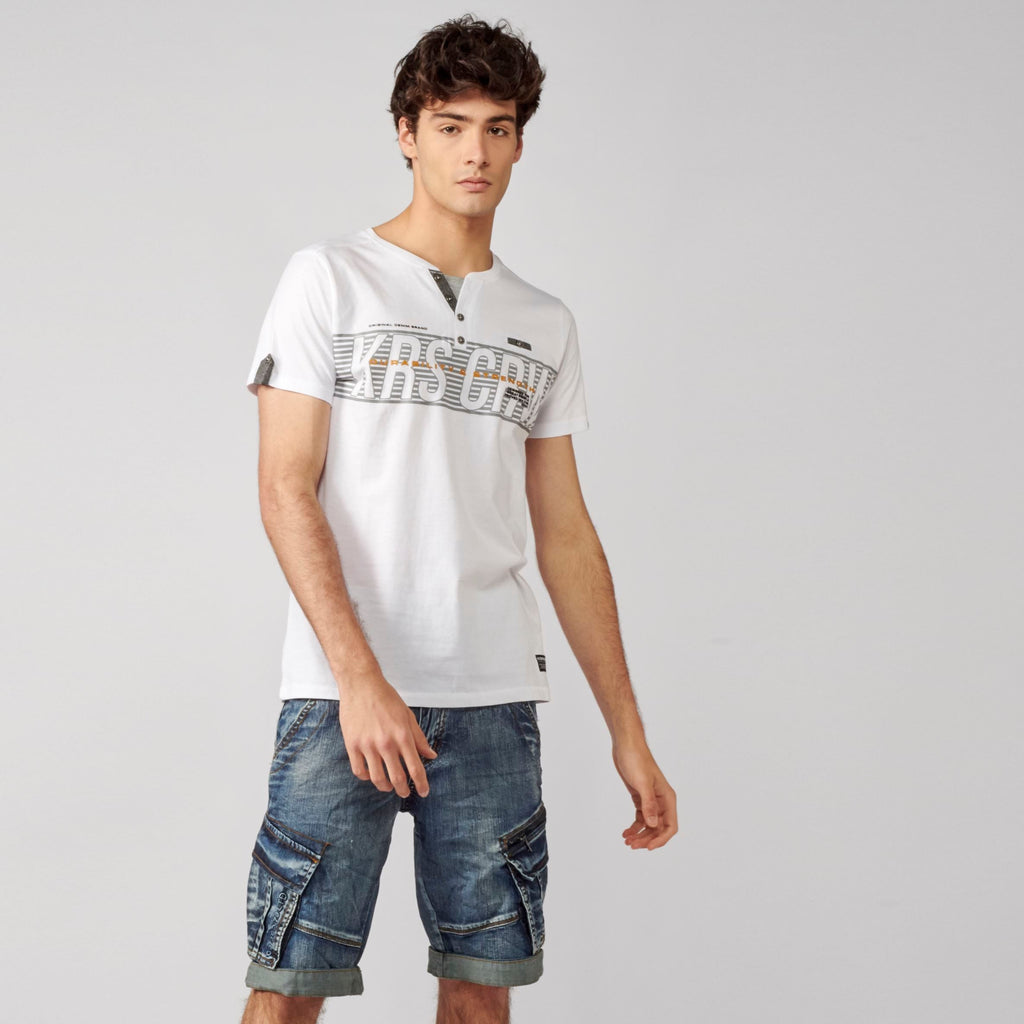 Camiseta Hombre Cuello Panadero Estampada – Koroshi 2111MC36
