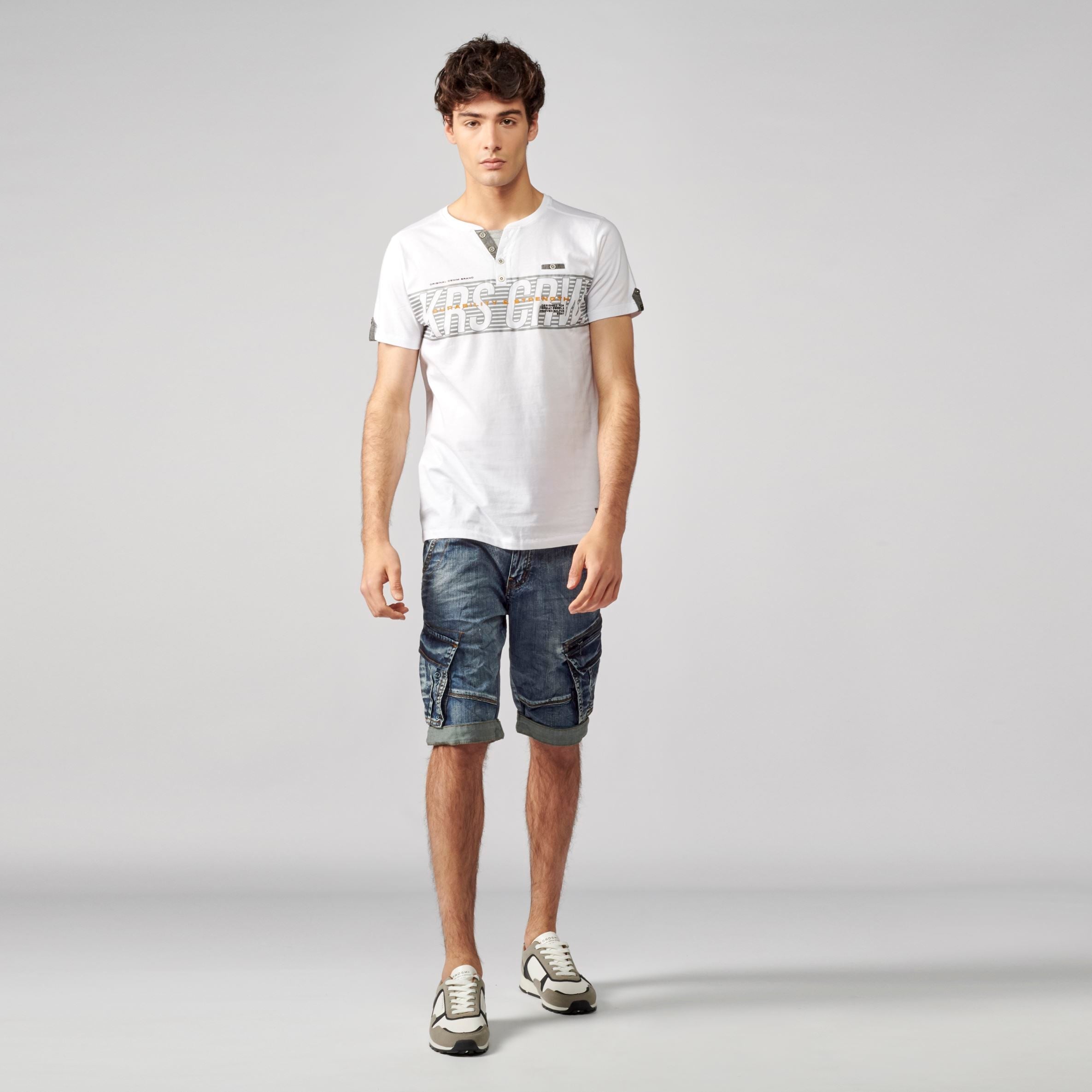 Camiseta Hombre Cuello Panadero Estampada – Koroshi 2111MC36