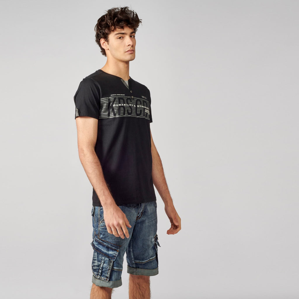 Camiseta Hombre Cuello Panadero Estampada – Koroshi 2111MC36