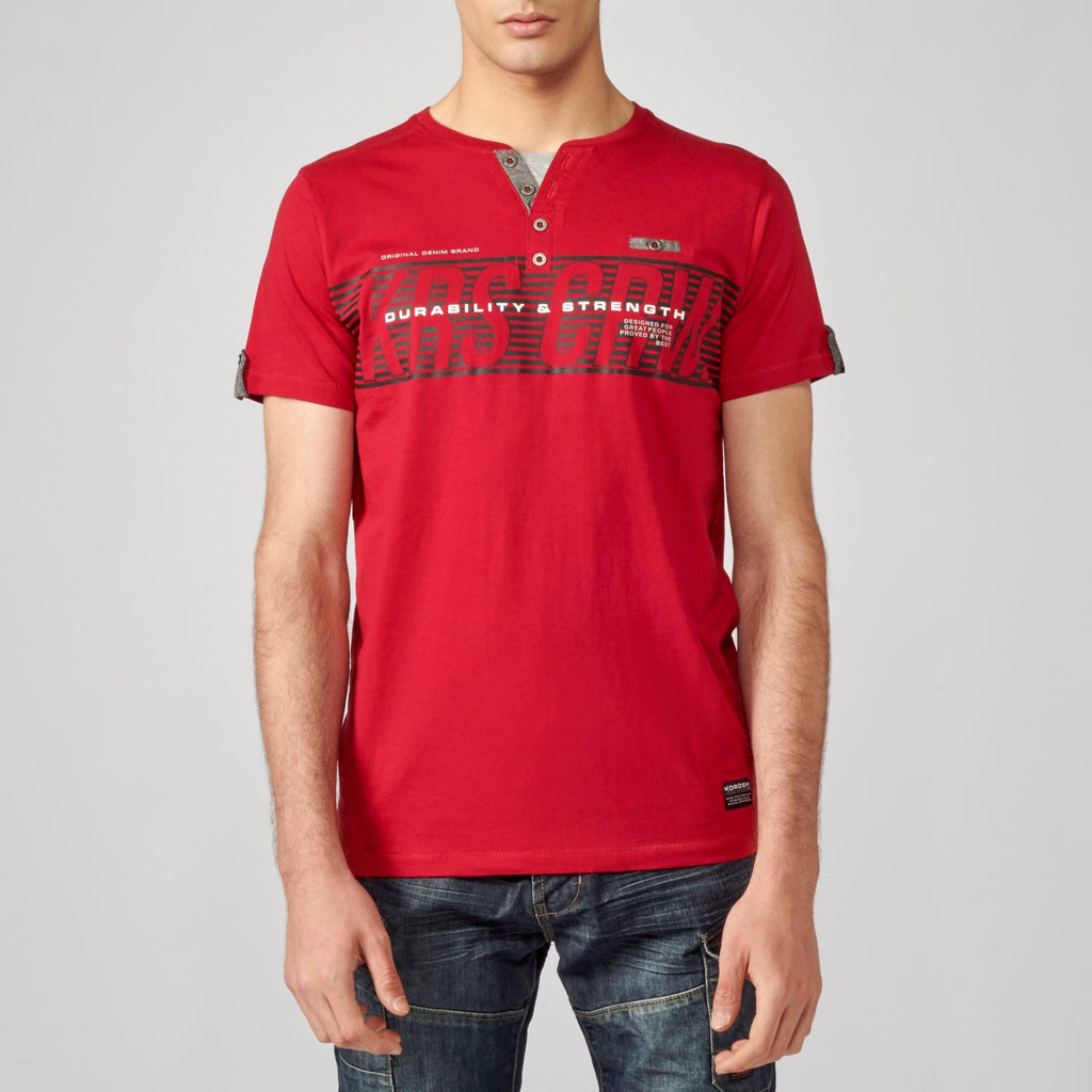 Camiseta Hombre Cuello Panadero Estampada – Koroshi 2111MC36