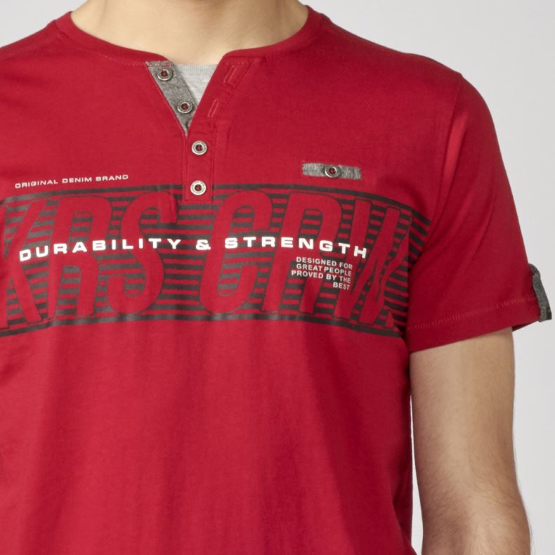 Camiseta Hombre Cuello Panadero Estampada – Koroshi 2111MC36