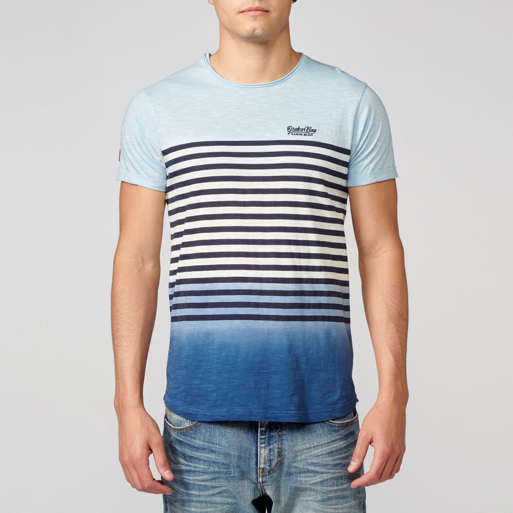 Camiseta Hombre Rayas Degradado Marinero – Koroshi 2111MC37