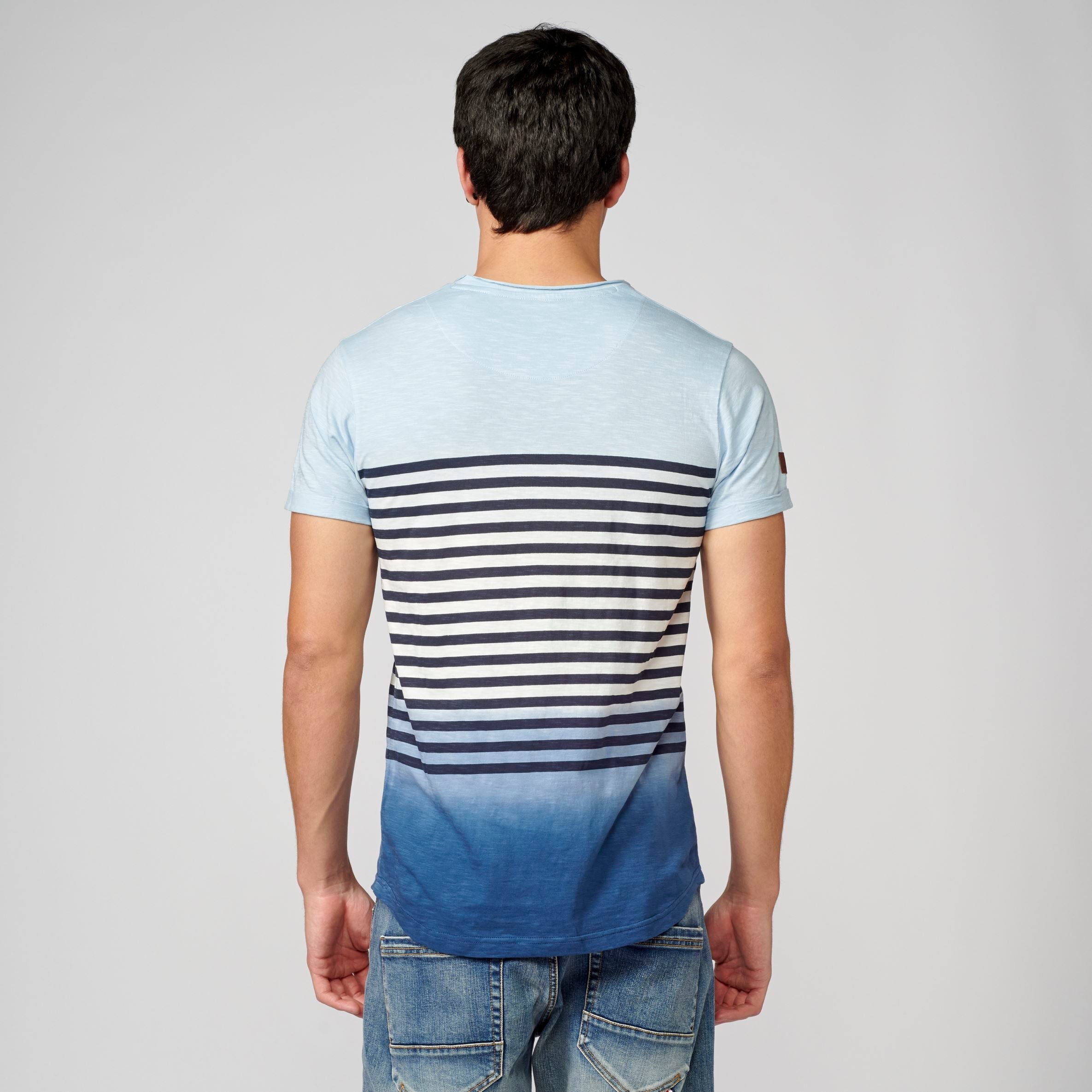 Camiseta Hombre Rayas Degradado Marinero – Koroshi 2111MC37