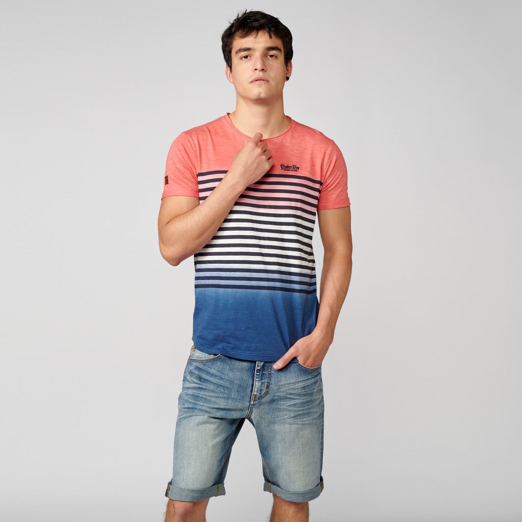 Camiseta Hombre Rayas Degradado Marinero – Koroshi 2111MC37