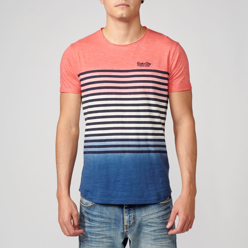 Camiseta Hombre Rayas Degradado Marinero – Koroshi 2111MC37