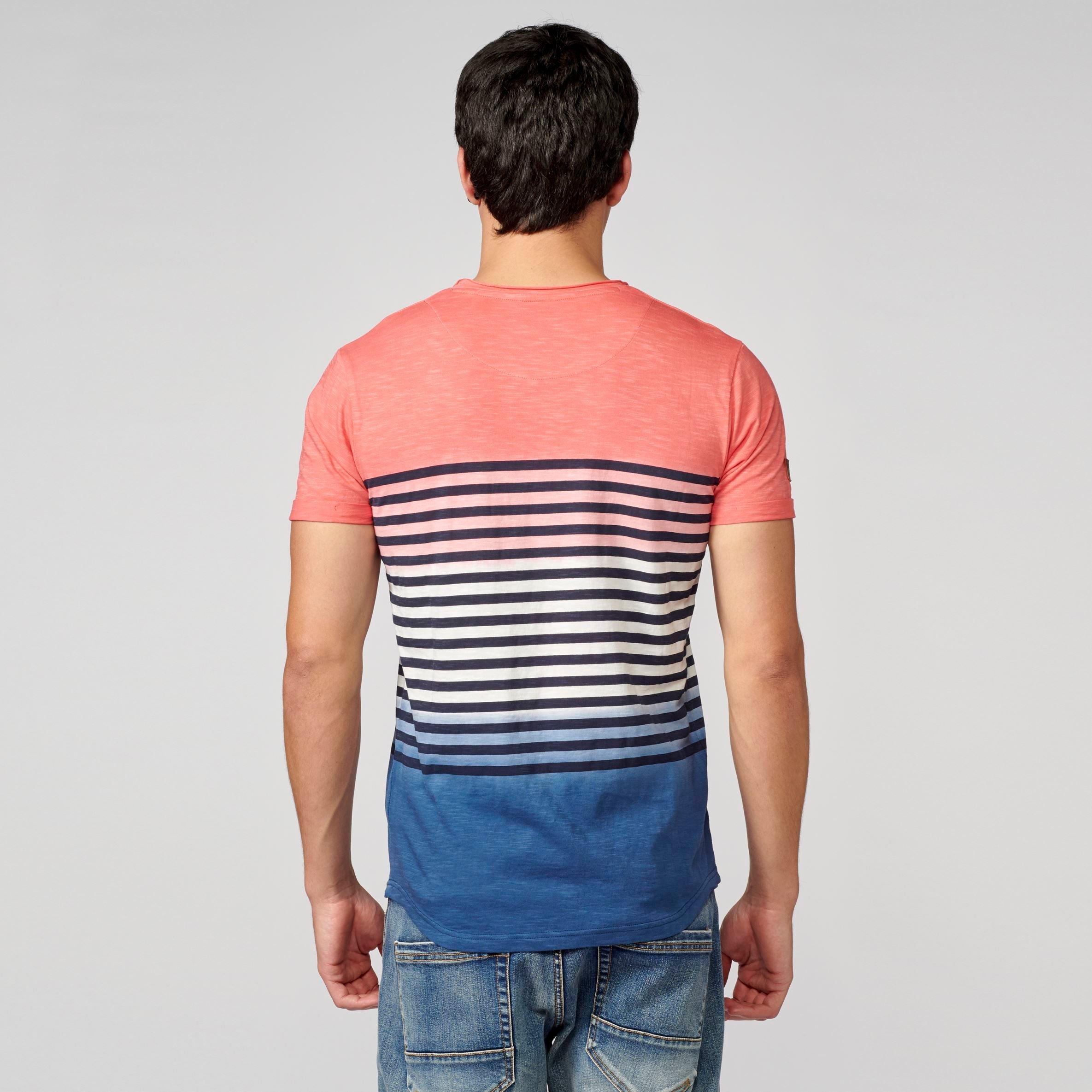 Camiseta Hombre Rayas Degradado Marinero – Koroshi 2111MC37