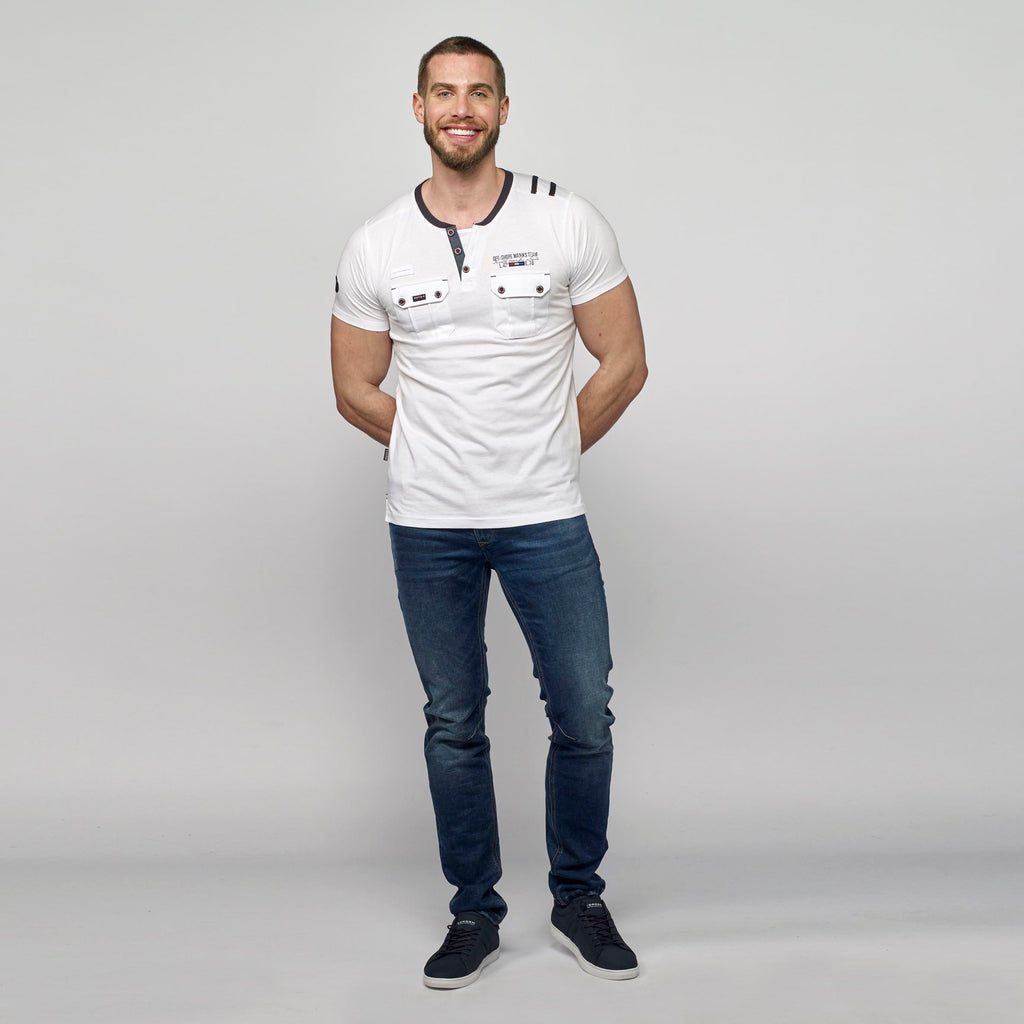 Camiseta Hombre Cuello Panadero Bolsillos – Koroshi 2111MC49