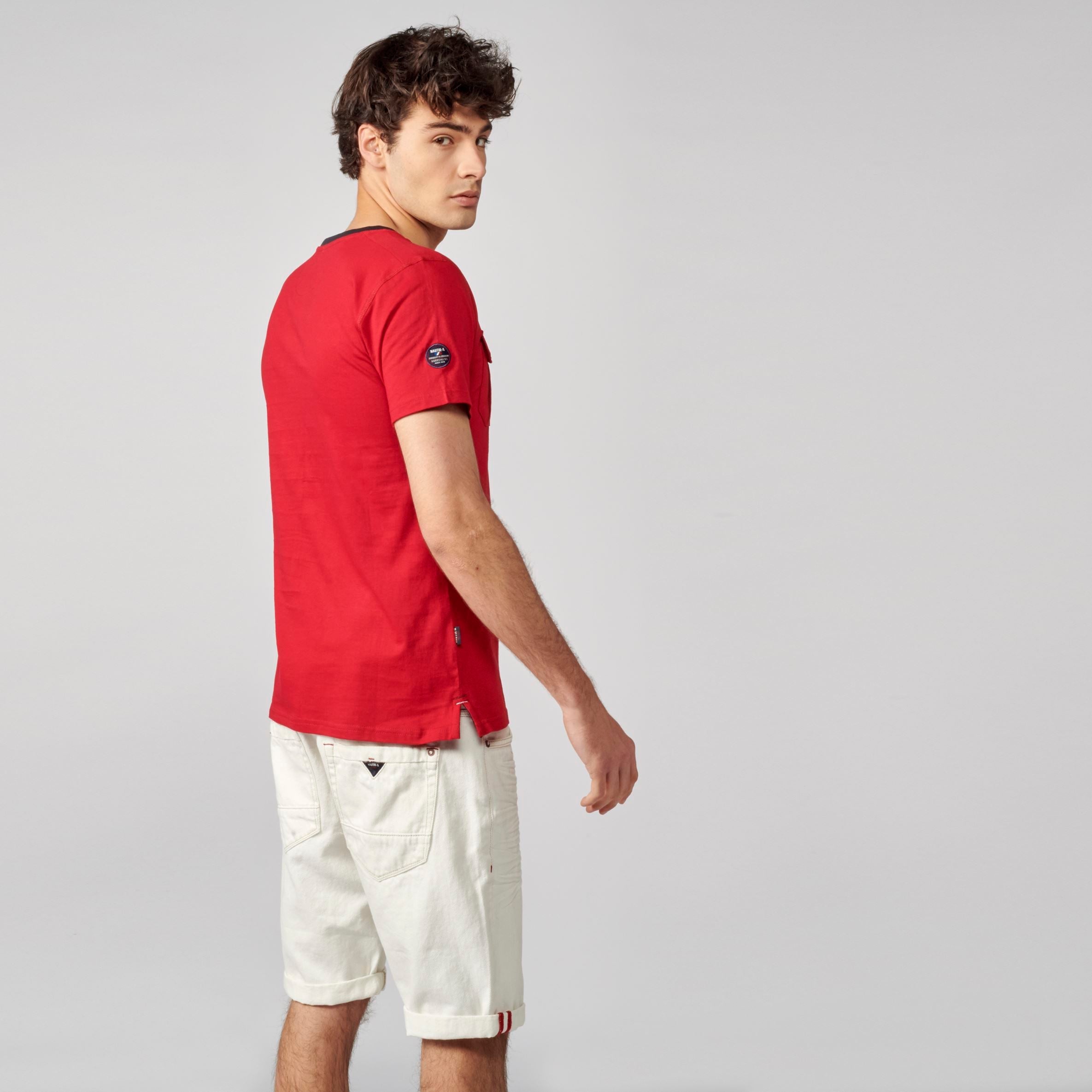 Camiseta Hombre Cuello Panadero Bolsillos – Koroshi 2111MC49